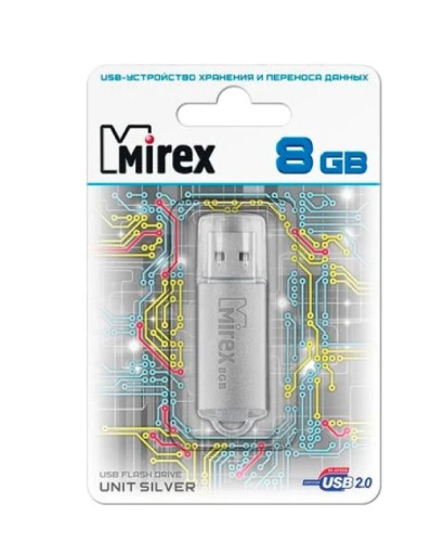 USB Flash Mirex Unit Silver 8GB [13600-FMUUSI08]