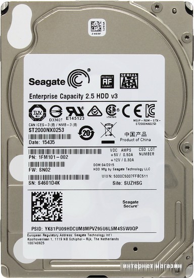 Жесткий диск Seagate Constellation.2 2TB [ST2000NX0253]
