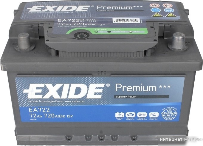 Автомобильный аккумулятор Exide Premium EA722 (72 А/ч)