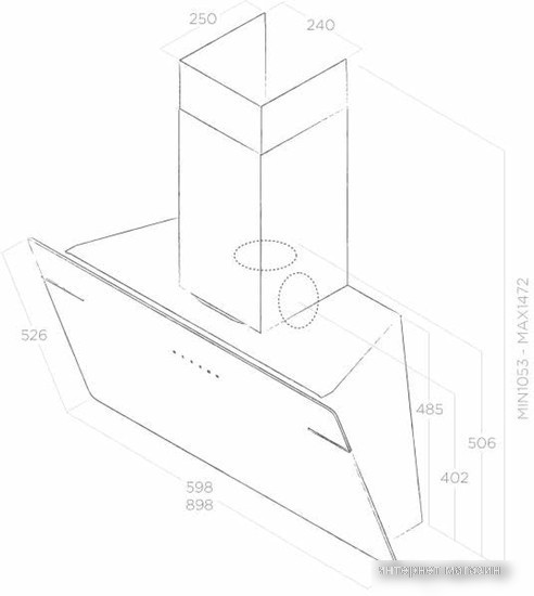 Кухонная вытяжка Elica L'essenza BL/A/90 PRF0117374A