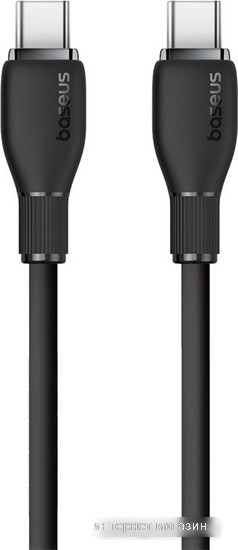 Кабель Baseus Pudding Series Fast Charging Cable 100W USB Type-C - USB Type-C (2 м, черный)