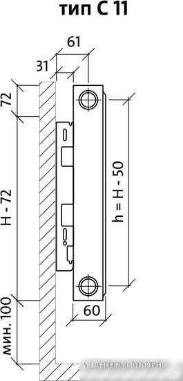 Стальной панельный радиатор Royal Thermo Compact C11-500-500 (Bianco Traffico)