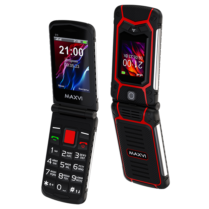 Кнопочный телефон Maxvi E10 (красный)