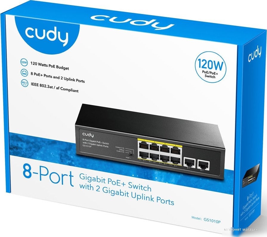 Неуправляемый коммутатор Cudy GS1010P 1.0