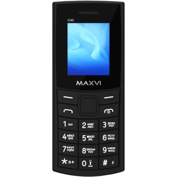 Кнопочный телефон Maxvi C40 (черный)
