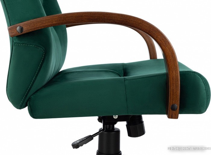 Офисное кресло Бюрократ T-9928WALNUT Fabric (зеленый Italia Green/дерево)