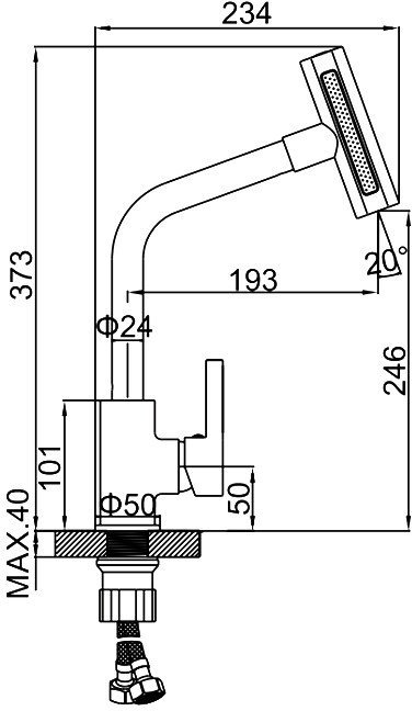 Смеситель Ledeme L4099B-4