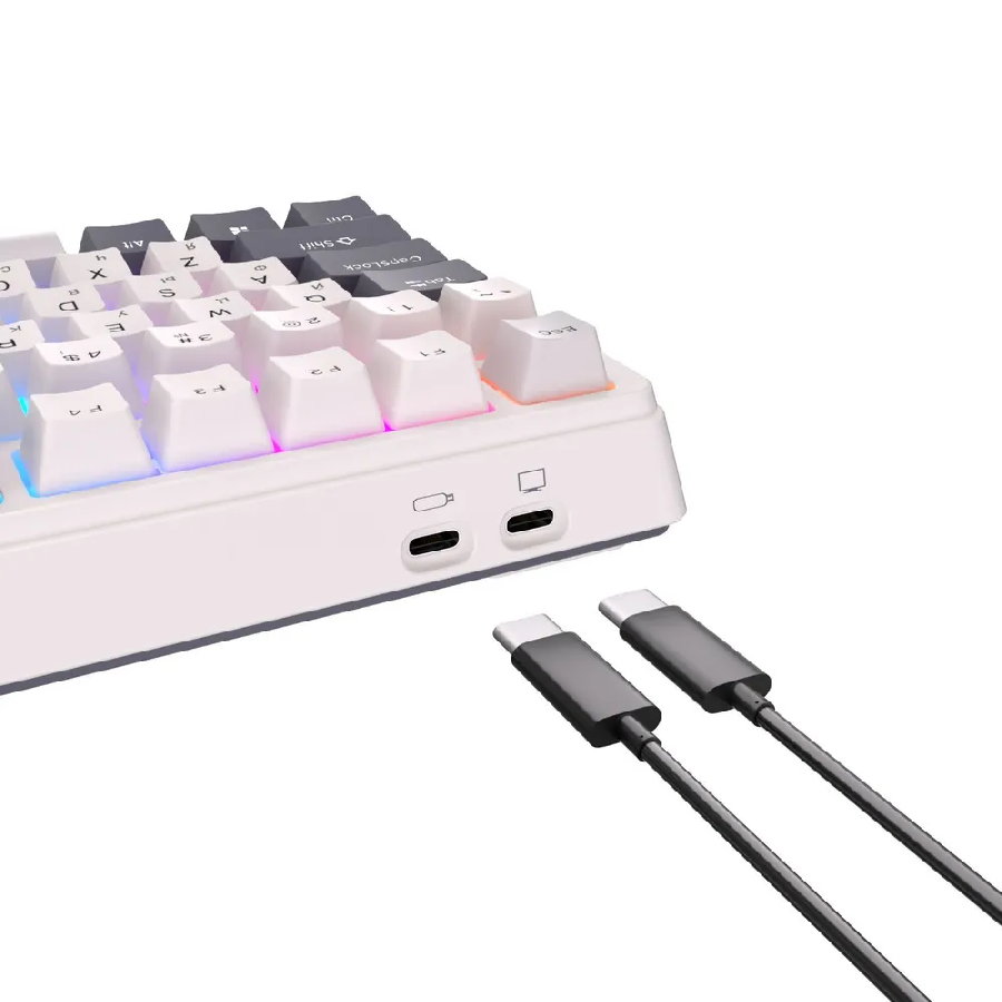 Беспроводная клавиатура Royal Kludge RK-H81 RGB (белый, RK Brown)
