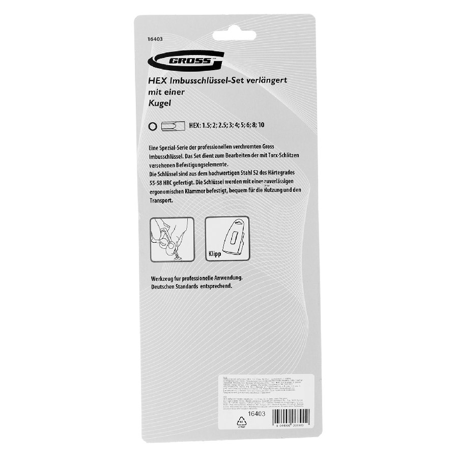 Набор ключей GROSS 16403 (9 предметов)