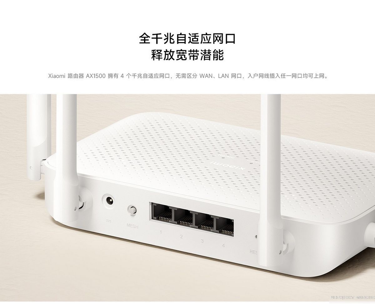 Wi-Fi роутер Xiaomi Router AX1500 (международная версия)