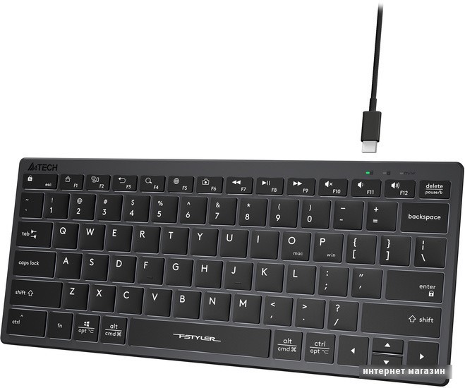 Клавиатура A4Tech Fstyler FX61 (серый/черный)