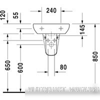 Умывальник Duravit D-Code 45x34 (07054500002)