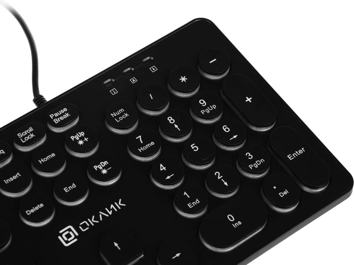 Клавиатура Oklick 420MRL (черный)