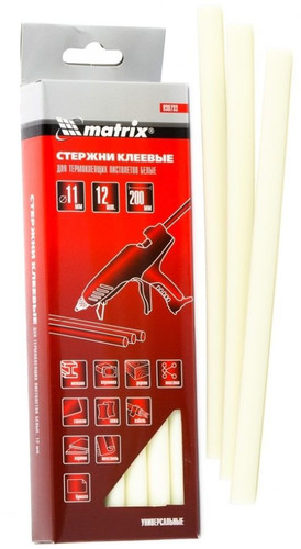 Клеевые стержни Matrix 930733 (12 шт, белый)