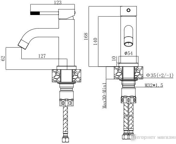 Смеситель Voda Vessel VSL26B