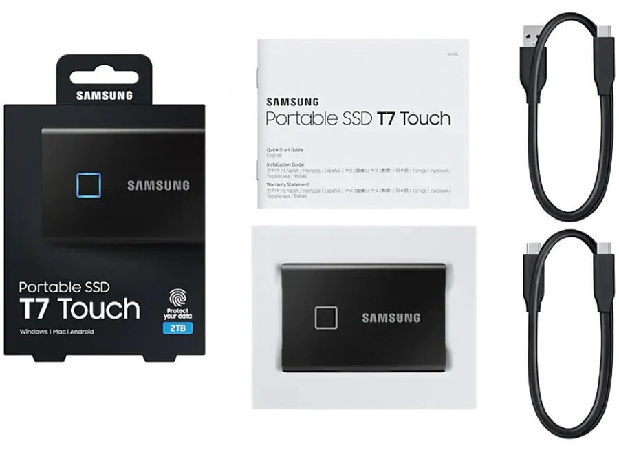 Внешний накопитель Samsung T7 Touch 1TB (черный)