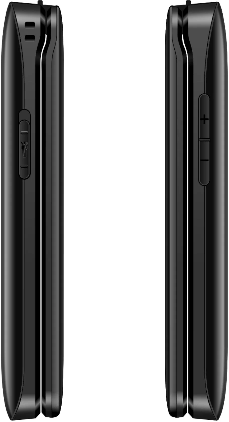 Кнопочный телефон F+ Flip 280 (черный)