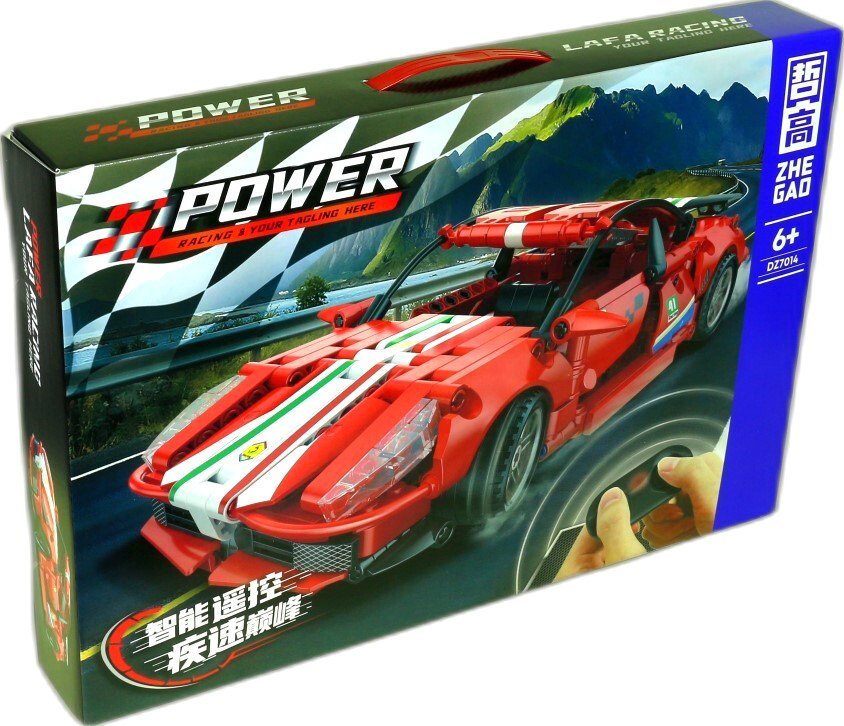 Конструктор Zhe Gao DZ7014 Гоночный автомобиль Ferrari 488
