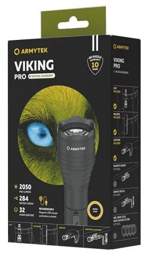 Фонарь Armytek Viking Pro Magnet USB (белый)