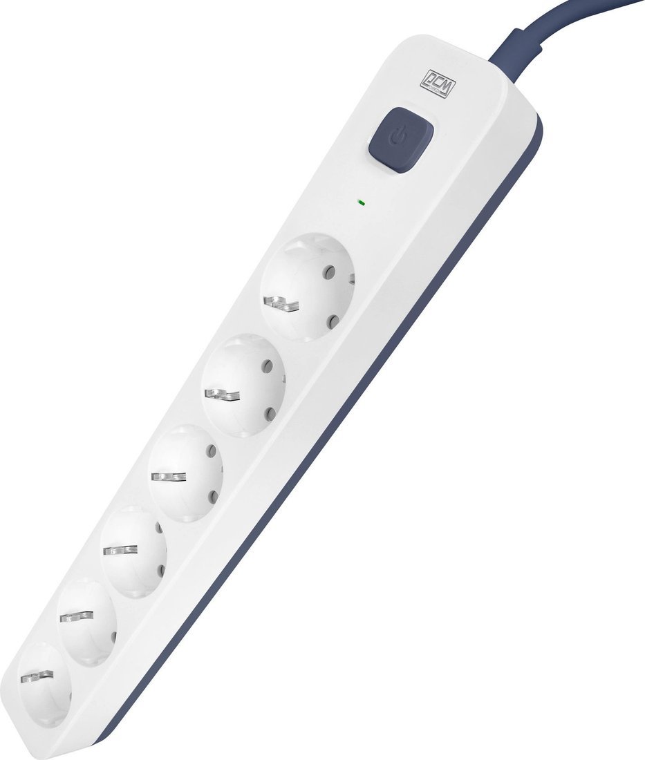 Стабилизатор Powercom SP-06W (5м, 6 розеток, белый/серый)