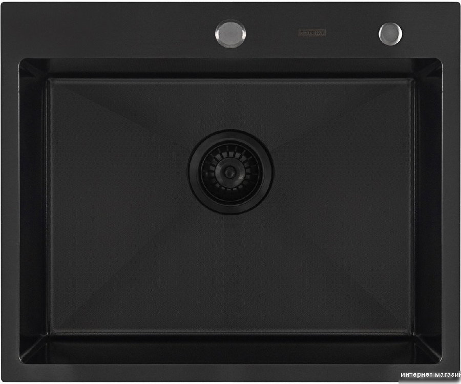 Кухонная мойка ARFEKA Eco AR 600*500 Black PVD Nano Decor