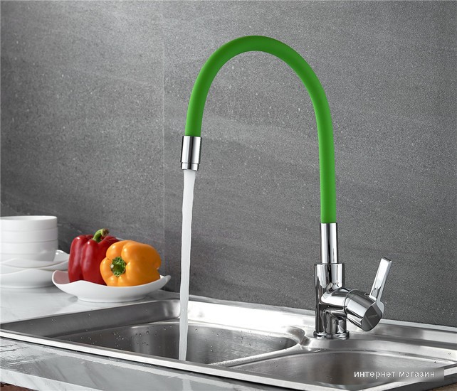 Смеситель Ledeme H98 L4898-5 (зеленый/хром)