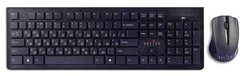Мышь + клавиатура Oklick 250M Wireless Keyboard & Optical Mouse [997834]