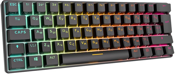 Royal Kludge RK61 New RGB (черный, RK Red)