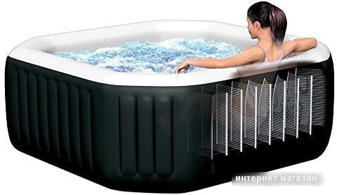Надувной бассейн Intex Jet & Bubble Deluxe 28458 (201x71)