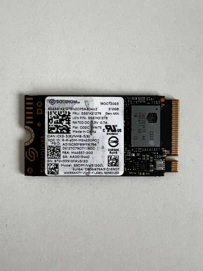 SSD накопитель SOLIDIGM 512GB SSDPFINW512GZL (уценка)