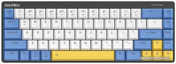 Клавиатура Dareu EK868 (Kaihl Red, White-Blue-Yellow)