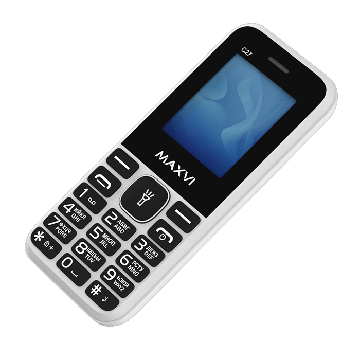 Кнопочный телефон Maxvi C27 (белый)
