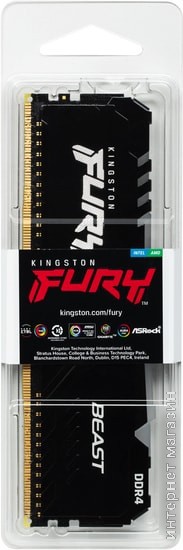 Оперативная память Kingston FURY Beast RGB 8ГБ DDR4 3733 МГц KF437C19BB2A/8