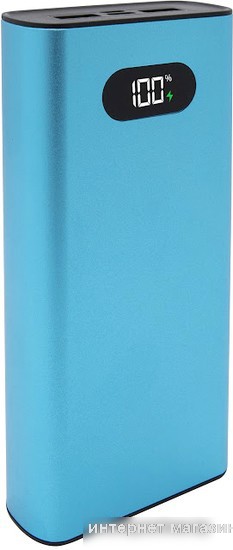 Внешний аккумулятор TFN Blaze LCD PD 20000mAh (голубой)