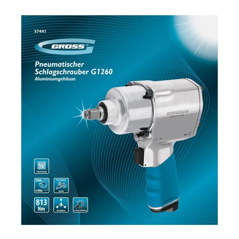Пневматический гайковерт GROSS G1260