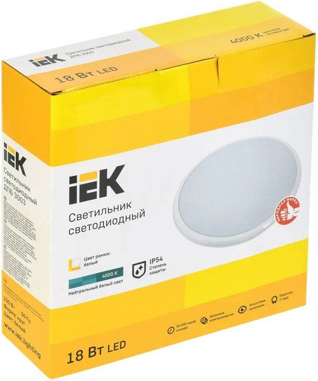 Светильник IEK LDPB0-3003-18-4000-K01 (белый)