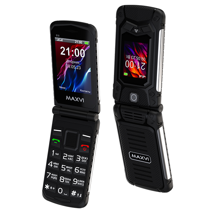 Кнопочный телефон Maxvi E10 (черный)