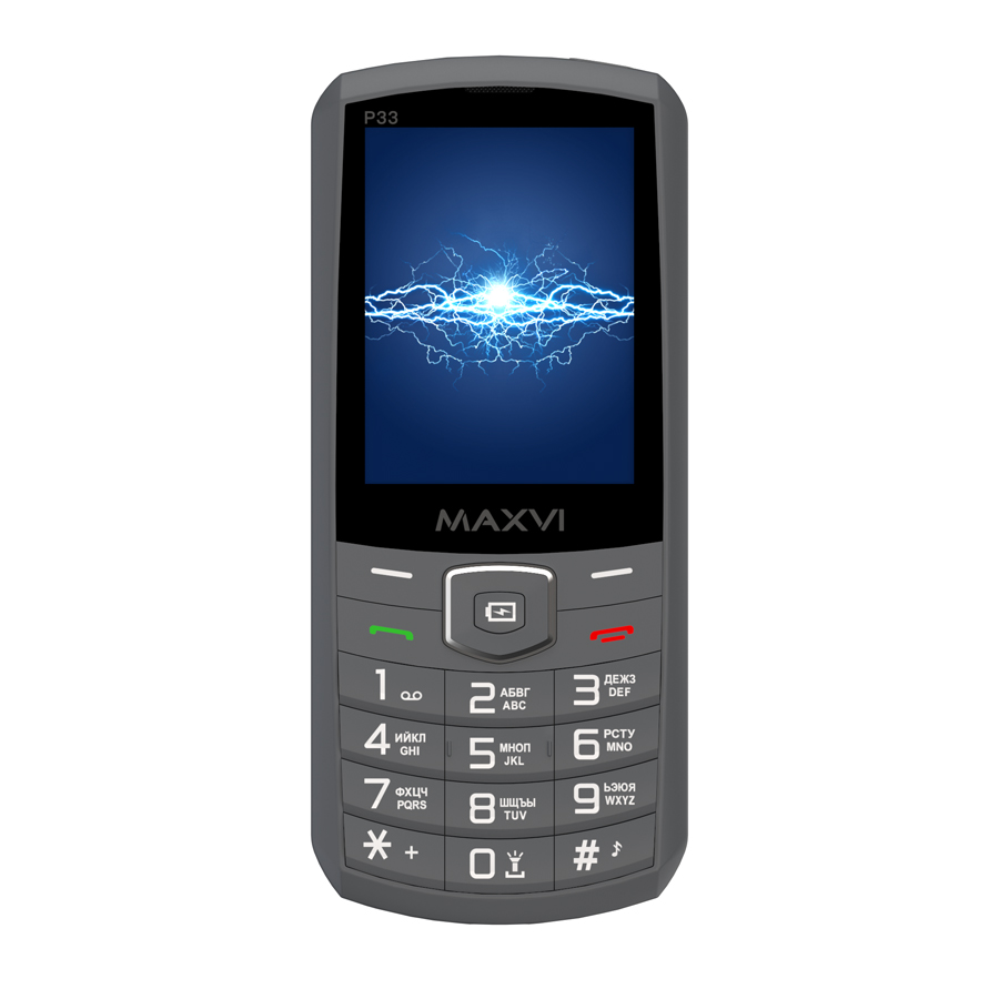 Телефон Maxvi P33 (серый)