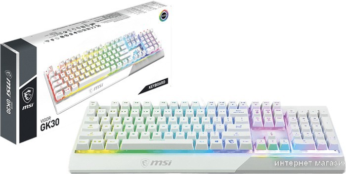 Клавиатура MSI Vigor GK30 (белый)
