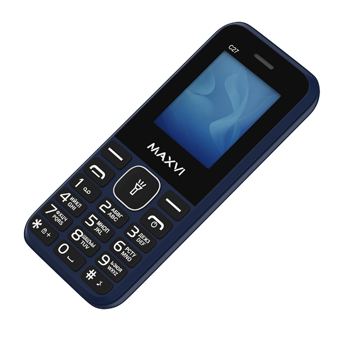 Кнопочный телефон Maxvi C27 (синий)