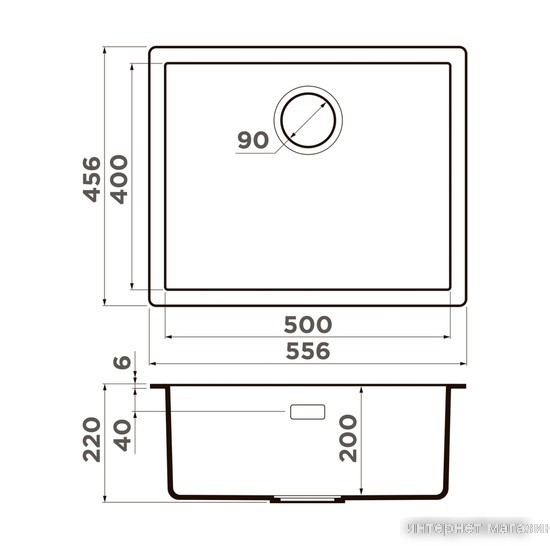 Кухонная мойка Omoikiri Yamakawa 55T-U/I BL (черный)