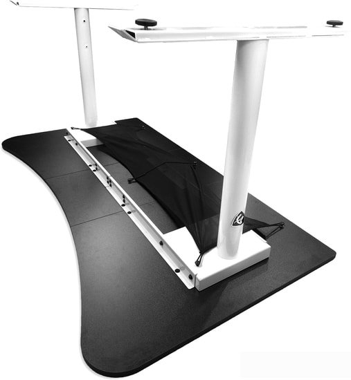 Компьютерный стол Arozzi Arena Gaming Desk (черный/белый)