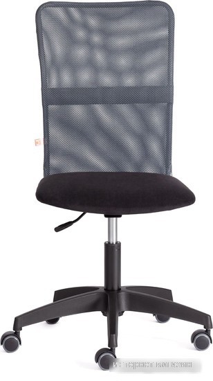 Кресло TetChair Star флок/ткань (черный/серый, 35/W-12)