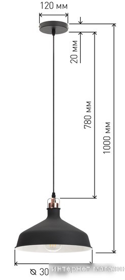 Подвесная люстра ЭРА PL2 BK/RC Б0037413