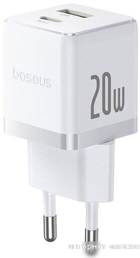 Сетевое зарядное Baseus Palm Fast Charger C+U 20W EU P10111608213-01 (белый)
