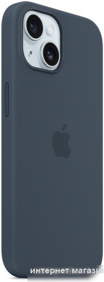 Чехол для телефона Apple MagSafe Silicone Case для iPhone 15 Plus (синий шторм)