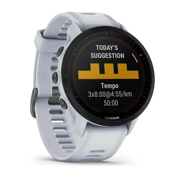 Умные часы Garmin Forerunner 955 Solar (белый камень)