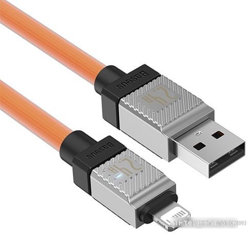 Кабель Baseus CoolPlay Series Fast Charging Data Cable 2.4A USB Type-A - Lightning (1 м, оранжевый)