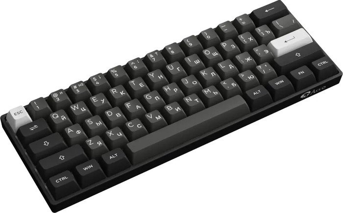 Клавиатура Akko 3061S Black & Sliver (Akko Cream Yellow V3 Pro)