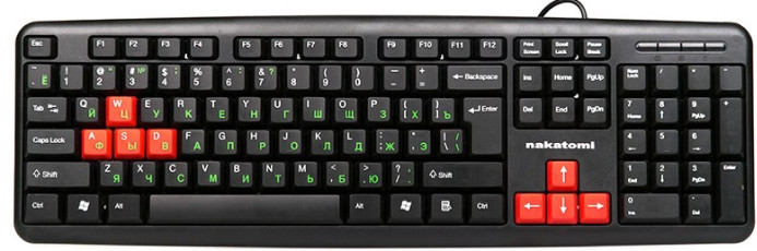 Клавиатура Nakatomi KN-02U Black-Red